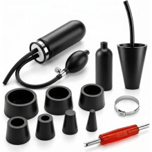 Pro Automotive Smoke Machine Accessories Kit - 12-in-1 EVAP Vacuum Leak Detector with Inflatable Intake Adapter