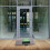 Stainless Steel Push-to-Exit Button Indoor Green Square 3