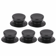 Bouton de couvercle de casserole noir résistant à la chaleur (5 pièces)