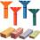 Ensemble de 4 tubes de comptage de pièces à code couleur avec 150 pièces plates 1