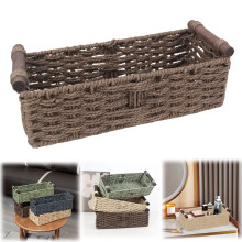 Panier de rangement rond en corde Ă papier Xtorkit 13,8 x 6 x 4,7 pouces