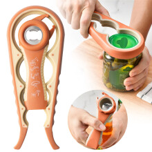 Ensemble de 2 ouvre-boîtes en acier inoxydable orange