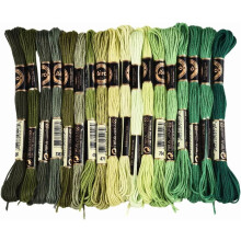 Broderigarn Broderet Grøn 6-Trådet Polyester18
