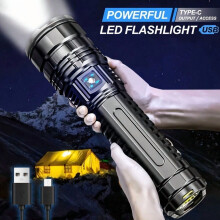 LED-taktinen ladattava taskulamppu 5000mAh 1 kpl