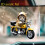 Motorfiets Kat Auto Hangend Ornament 2D Plat 1 stuk 1