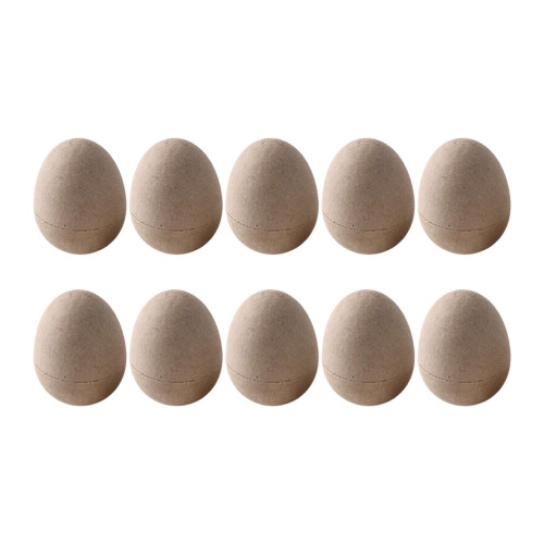 Paper Mache Eggs Fillable DIY Easter Craft 10 Pcs