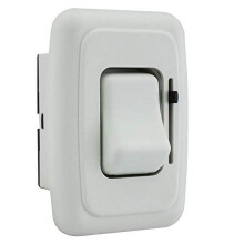 RecPro12V DC tuimelschakelaar met dimmer, wit