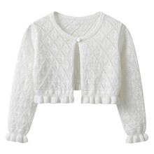 FFENYAN Girls Lightweight Solid Long-Sleeve Cardigan