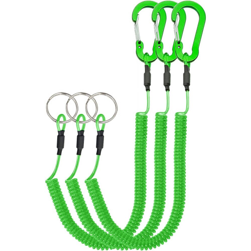 Einziehbares Sicherheits-Spiralseil mit Aluminiumkarabiner