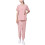 Women's Jogger Scrubs Short-Sleeve Solid Pink 3X 1