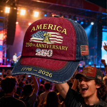 Patriottische baseballpet met Amerikaanse zeearend en Liberty-print, verstelbaar