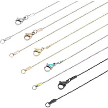 Collier chaîne serpent en acier inoxydable 18 pouces, 10 pièces