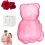Roze pot met gummibeertjes, transparant plastic, 1 stuk 1