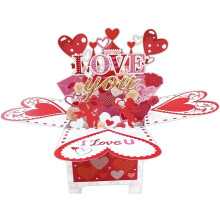 3D Pop Up Greeting Card I LOVE YOU Valentine's Day