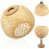Decoratieve lampenkap van riet, beige, 1 stuk 1