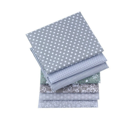 Pacote de retalhos de tecido de algodão cinza, 45,7 x 55,9 cm (18 x 22 polegadas)