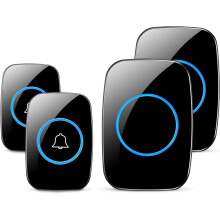 Wireless Doorbell Kit Waterproof 1000+ ft Range 60 Chimes