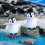 Arktis-Tierfiguren aus Kunstharz, Pinguin, Eisbär, 2er-Set 1
