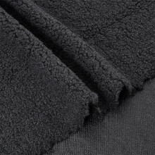 Tissu polaire peluche sherpa noir 1,8 x 1 yard