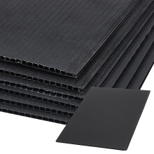 Kunststoff-Wellplatten, schwarz, 10 Stück, 303 x 200 x 3 mm