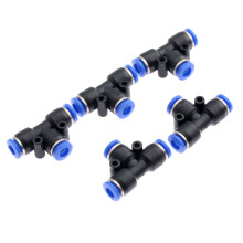 Plast T-forbindelse pneumatisk fitting 5 stk. PE4-16mm