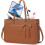 Dames leren laptoptas 15,6 inch bruin 2