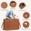Dames leren laptoptas 15,6 inch bruin 4