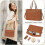 Dames leren laptoptas 15,6 inch bruin 5