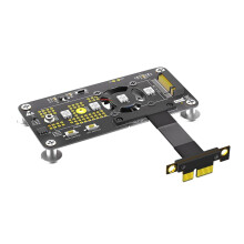 NVMe M.2-zu-PCIe3.0x1-Verlängerungskabelplatine mit Lüfter und LED