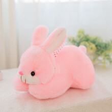 Peluche de conejito de Pascua rosa, suave y de peluche.