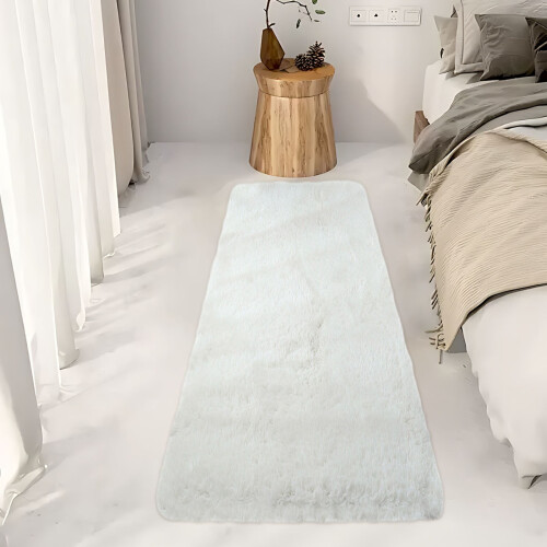 Bedroom area rug washable rectangular 810 ft white