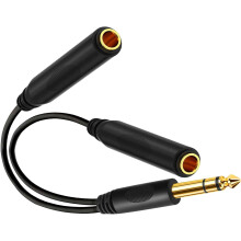 1/4" TRS stereo splitterkabel han til dobbelt hun 8 tommer