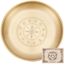 Tarot Ritualplate Gyllen Lysestake Skål 5,55 Tommer