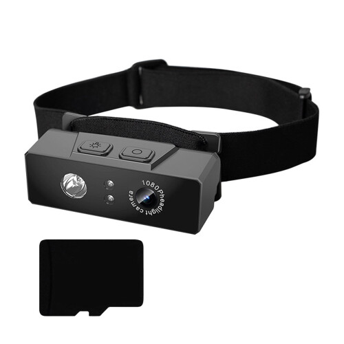 Hodelyktkamera 1080p med loopopptak og hodebånd