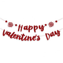 Red Heart Letters I Love You Banner Wedding Non-woven Decoration Pendant Photo Props Valentine Party Supplies