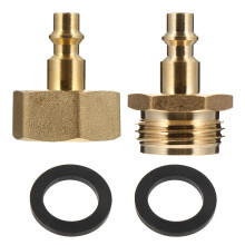 Adaptateur de raccord de tuyau en cuivre en laiton doré (2 pièces)