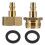 Kobberslangeadapter Messing Gyllen 2 stk 1
