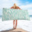 Toalha de praia de microfibra 76 x 152 cm, leve, macia e listrada. 1