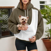 Sweat à capuche oversize en polaire chaude avec bandoulière avant