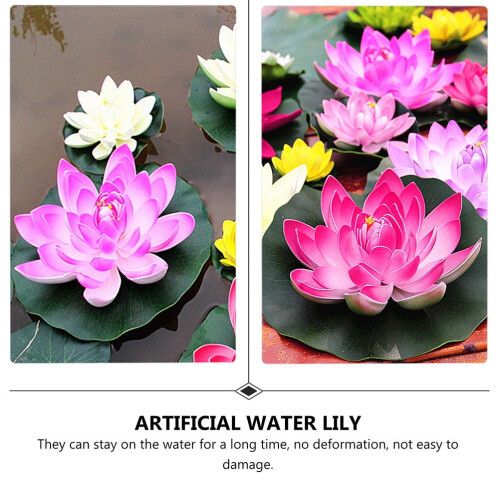 Nénuphars artificiels flottants PU3pcs 2