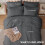 Ensemble de couette gris foncé 7 pièces, literie douce 3