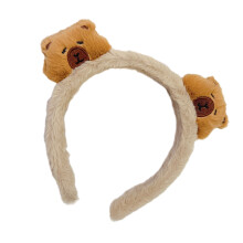 Diadema de peluche con forma de animal, cómoda para uso diario.