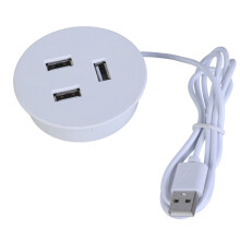USB desk grommet hole charging station 3-port