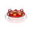 Window Bird Feeder Red Plastic Circular with Clear Tray 3