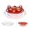 Window Bird Feeder Red Plastic Circular with Clear Tray 4