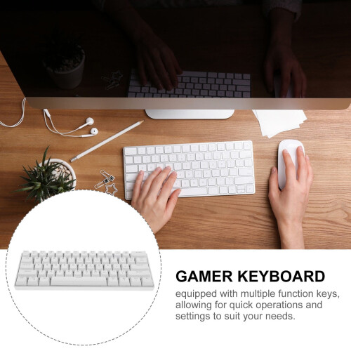 Clavier mécanique rétroéclairé blanc compatible avec les ordinateurs portables 2