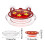 Window Bird Feeder Red Plastic Circular with Clear Tray 5