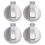 Spisknoppar i metall, universalutbyte, 4 st 4
