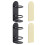Ensemble de 2 porte-brosses à dents muraux Masteelf noir 3