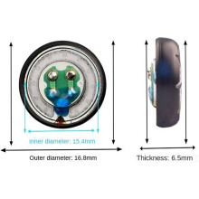 15,4 mm 68 Ohm Flachkopfhörer Lautsprechereinheit DIY Graphenmembran Gesangskopfhörer Treiber für Gesang und Instrumente